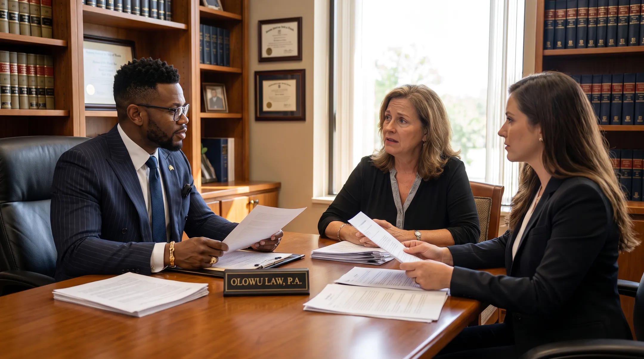 Florida truck accident attorneys conducting a free client consultation