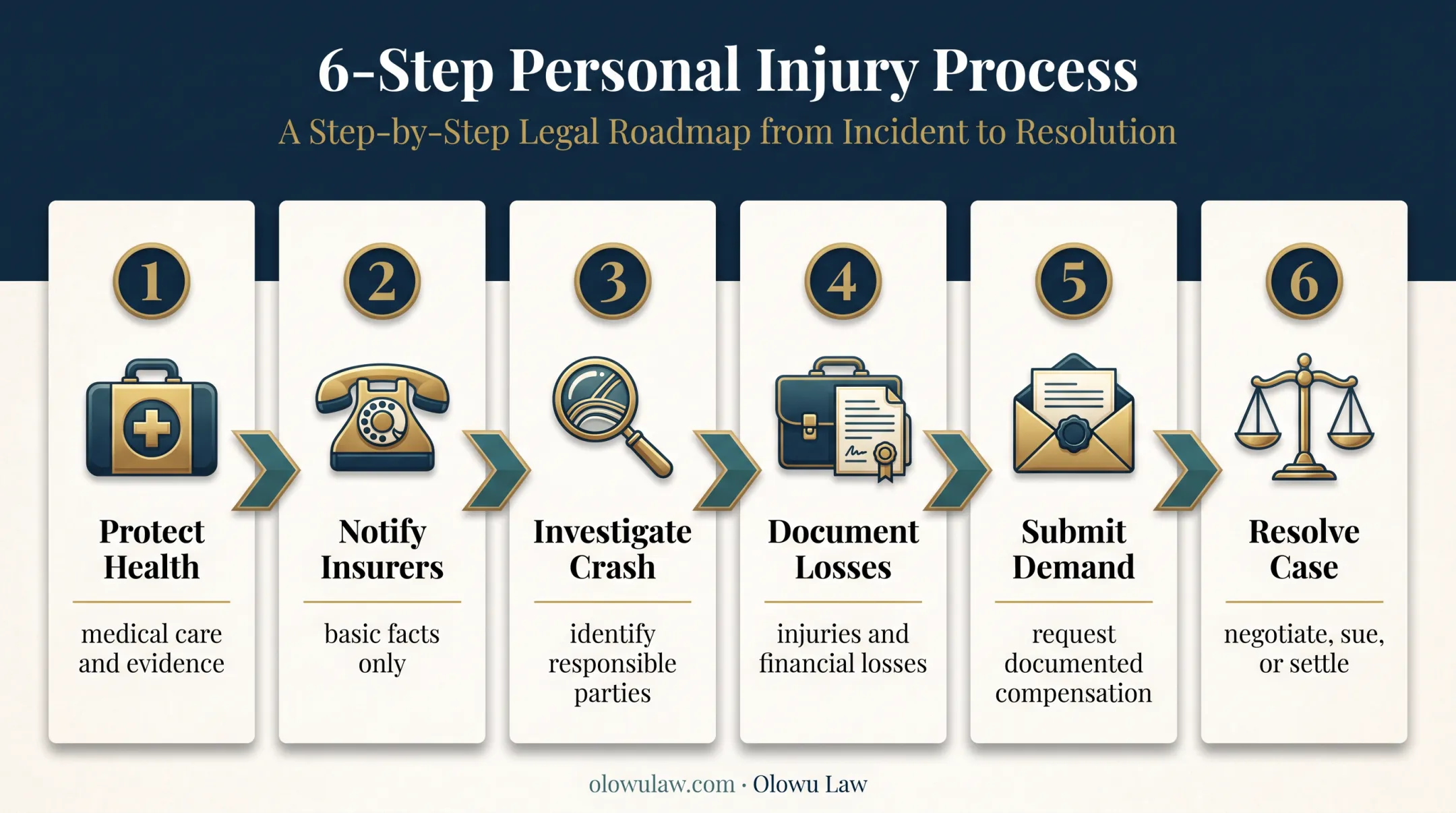 Six-step truck accident claims process from care to litigation