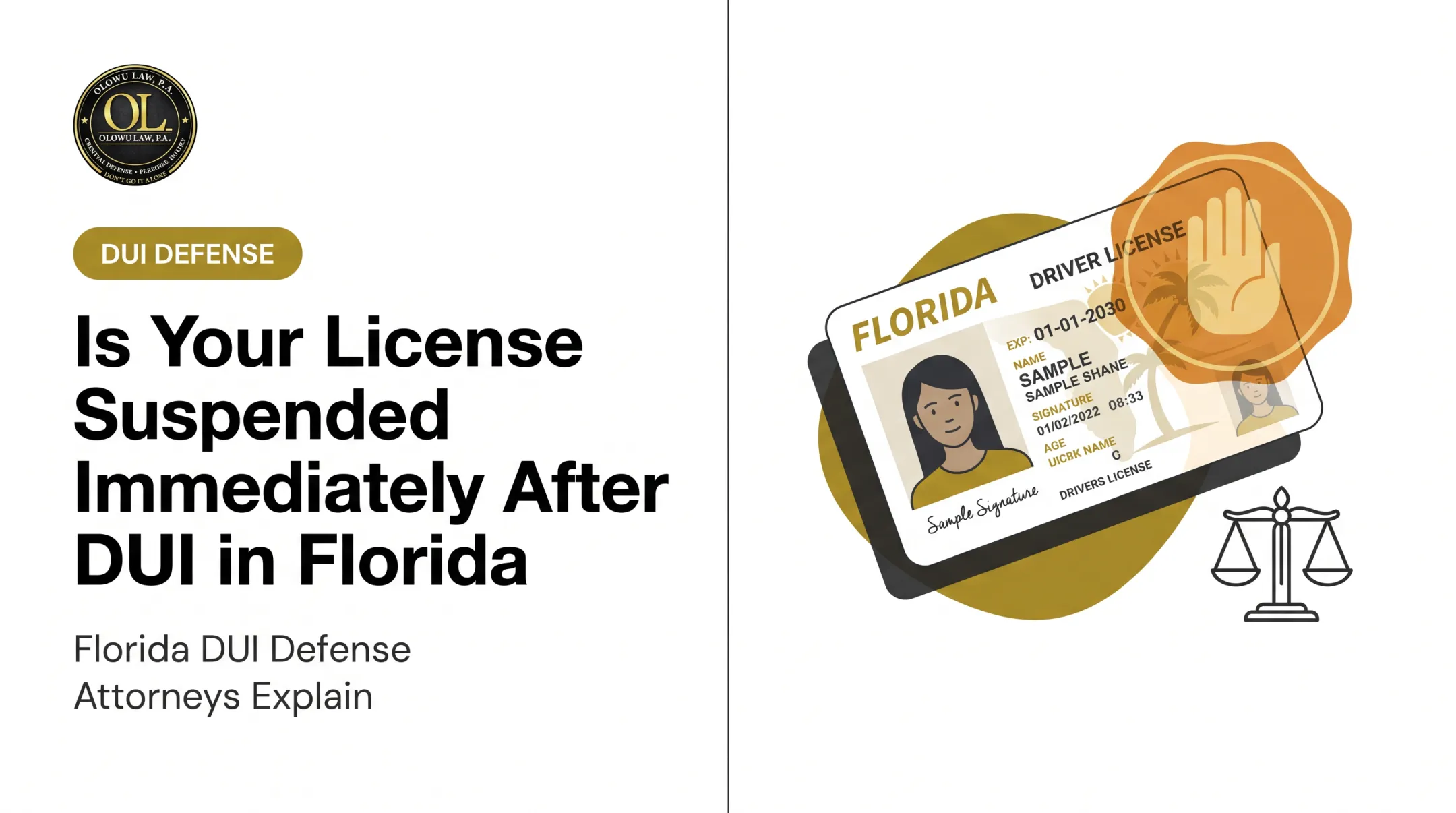 Is Your License Suspended Immediately After DUI in Florida