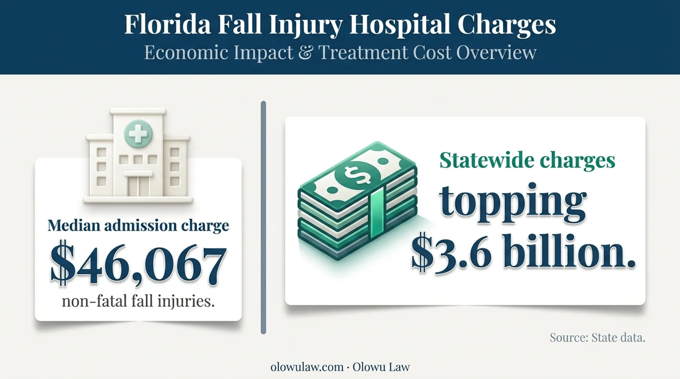 Florida fall injury hospitalization costs and statewide charges