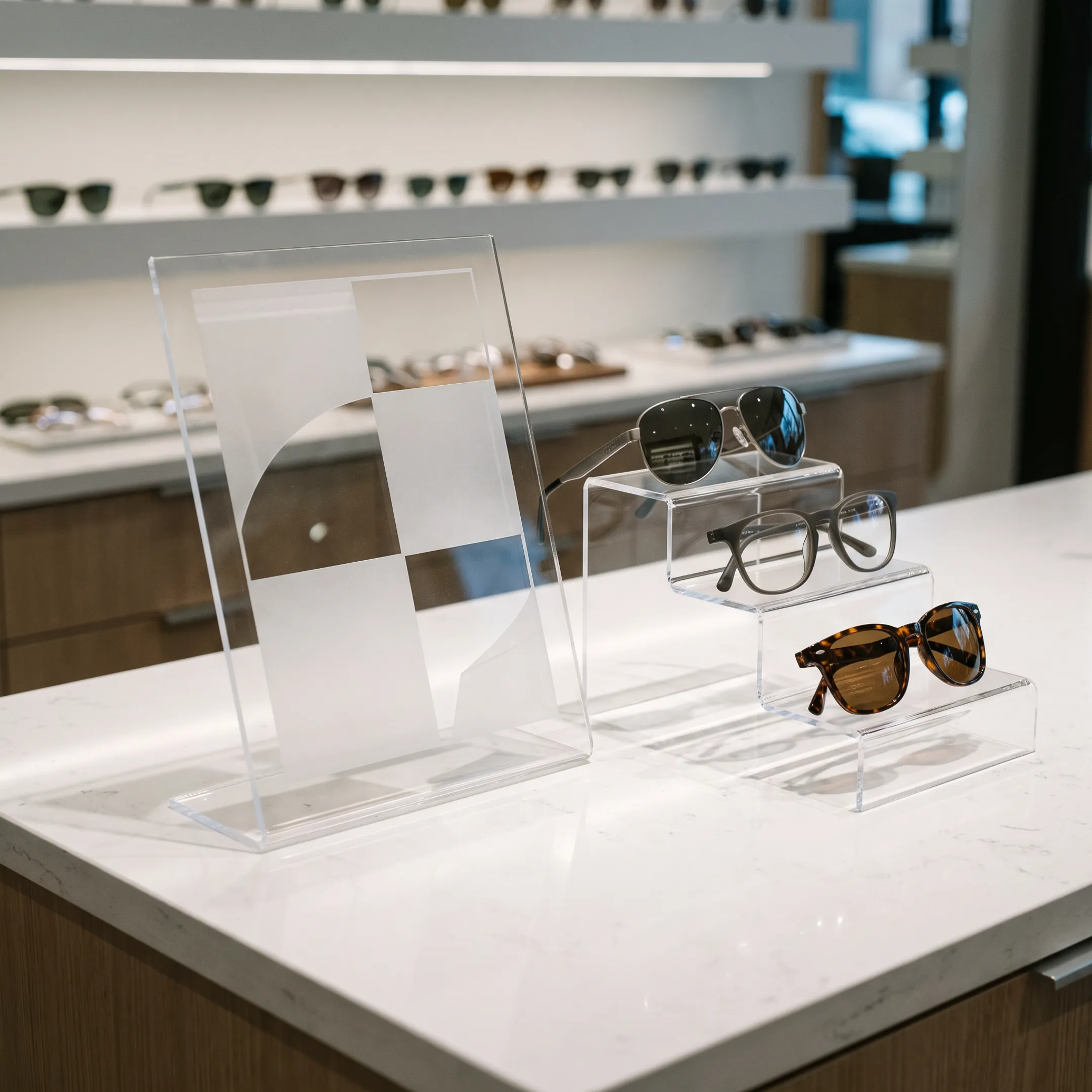 Eyewear retailer display signage