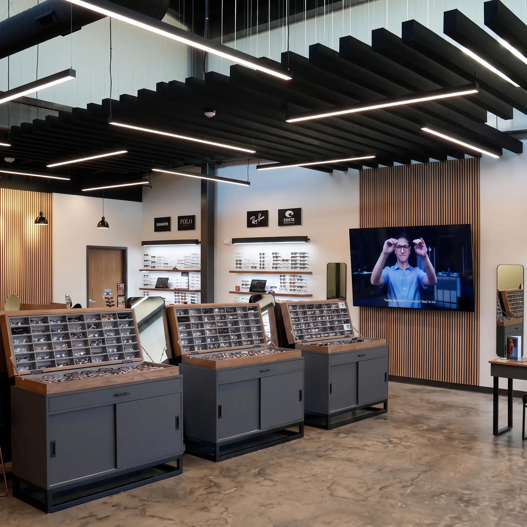 Interactive digital signage integrated with an optical display area
