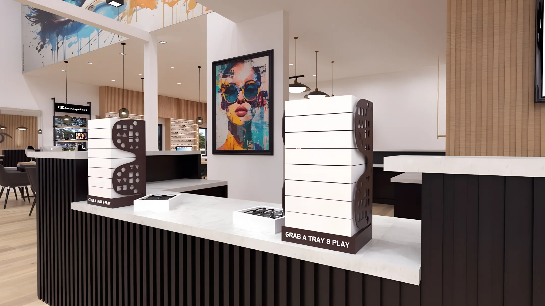 Commercial eyewear showroom furniture