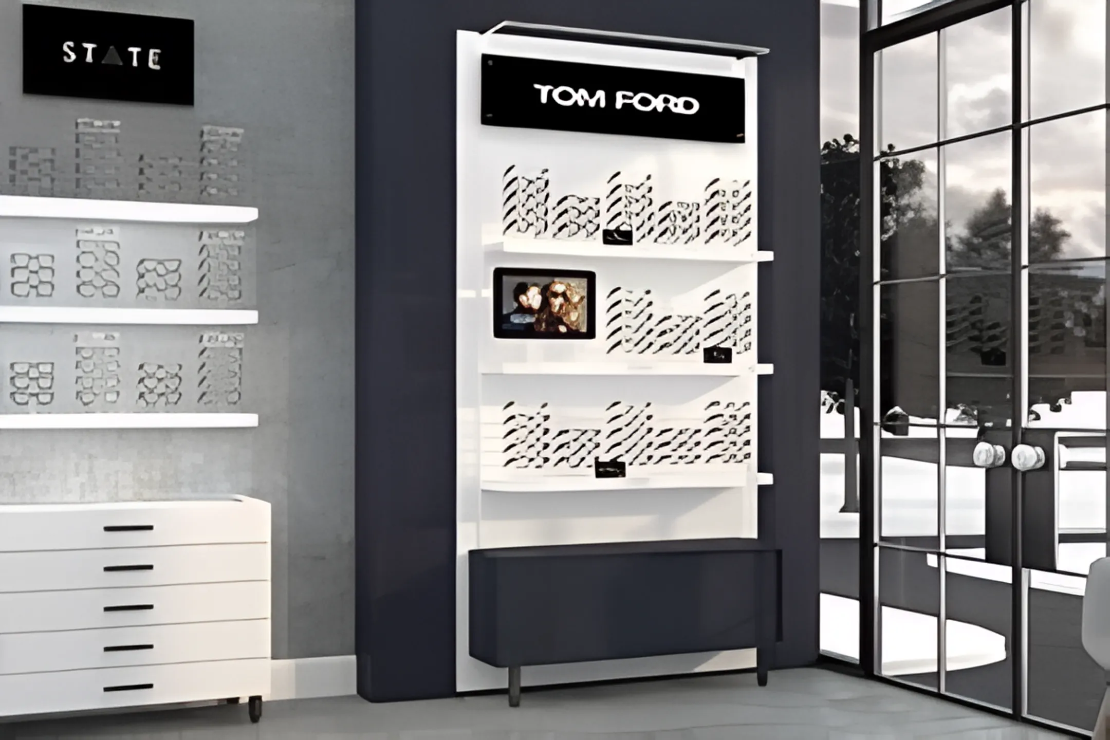 Eyewear brand merchandising displays
