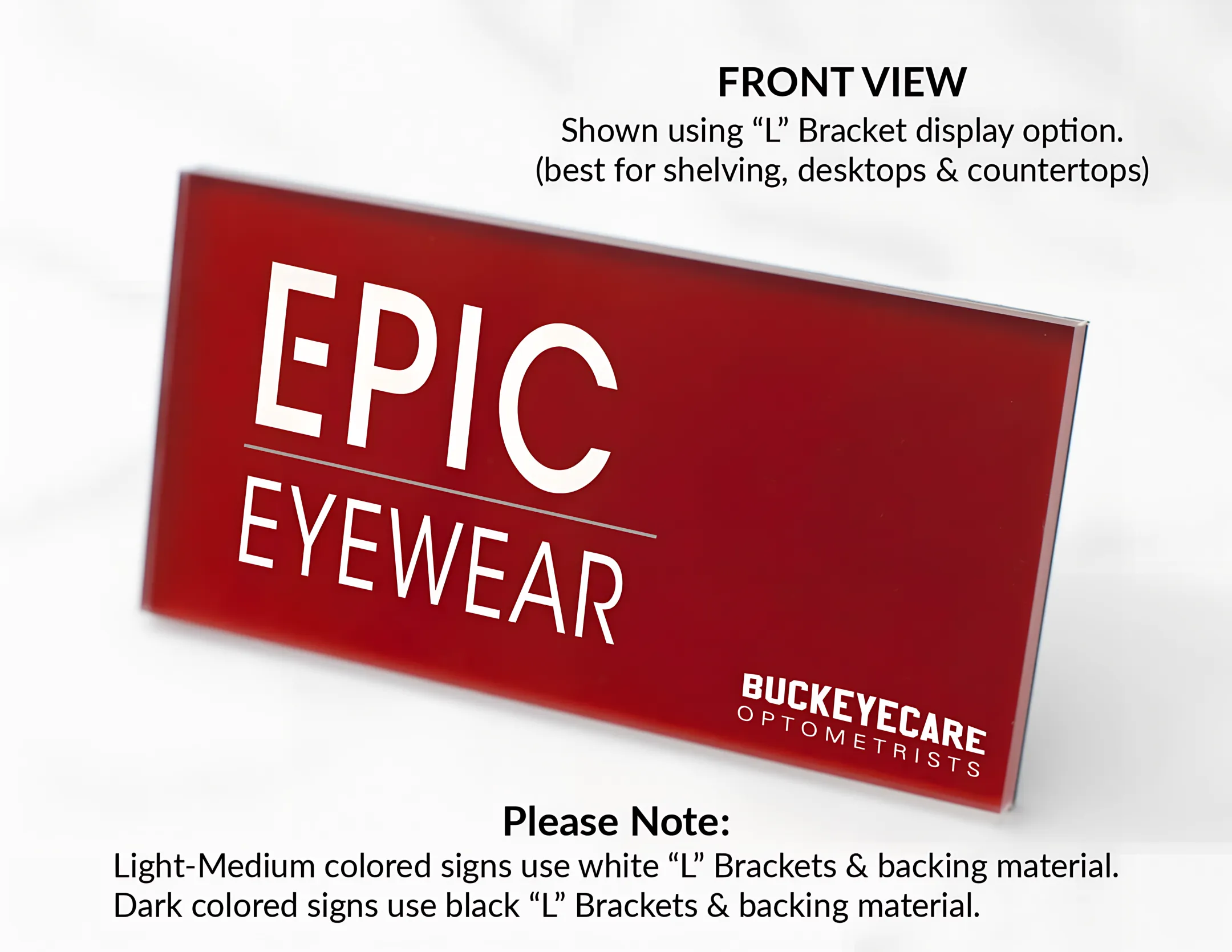 Eyewear retailer acrylic displays