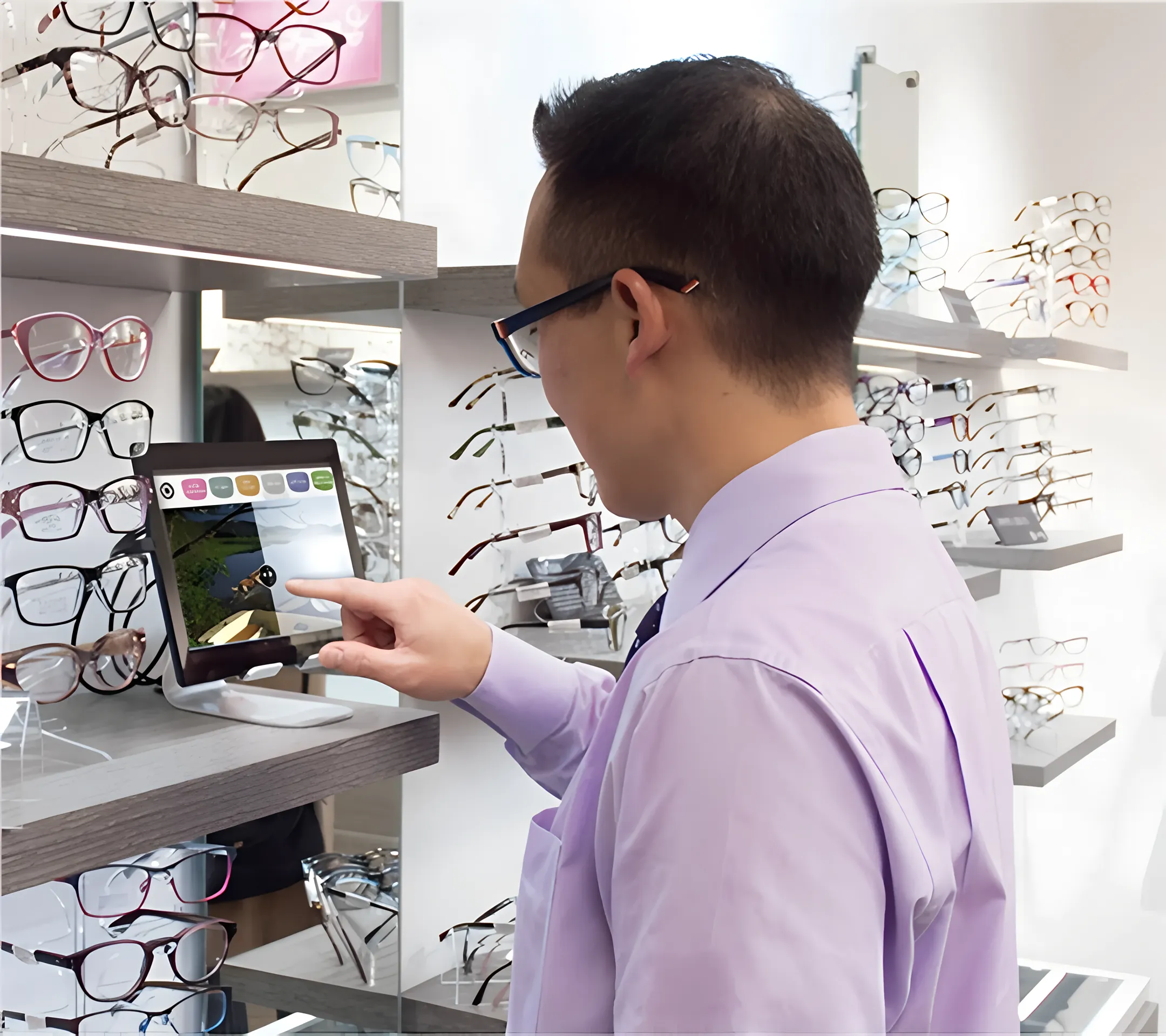 Interactive eyewear customer engagement