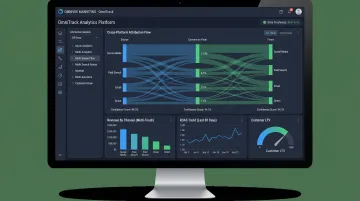 Omnivue Marketing OmniTrack analytics platform dashboard showing cross-platform attribution data