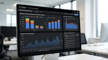 Omnivue Marketing OmniTrack analytics dashboard showing revenue attribution metrics
