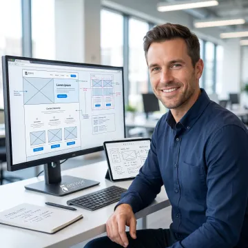 Website strategist planning conversion-focused page structure