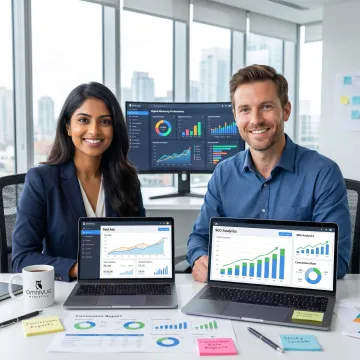 Performance marketing team reviewing campaign data in Canada
