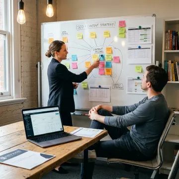 SEO team planning search strategy