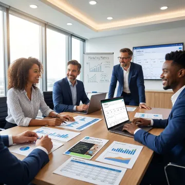 Team planning paid advertising strategy