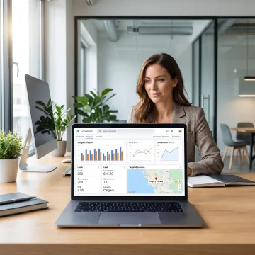 Google Ads campaign management dashboard for Calgary business