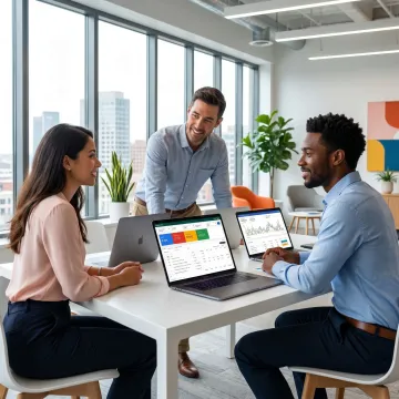 PPC marketing team reviewing ad campaign performance