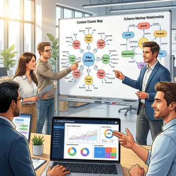 Team planning answer engine optimization strategy