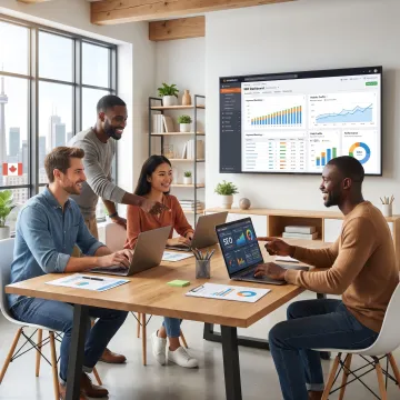 SEO team reviewing search performance dashboards