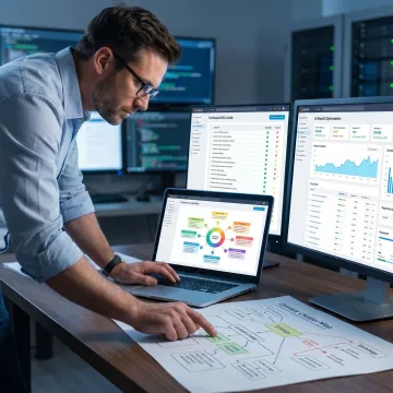 SEO strategist planning technical and content improvements
