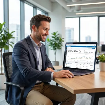 LinkedIn ads strategist reviewing B2B campaign data