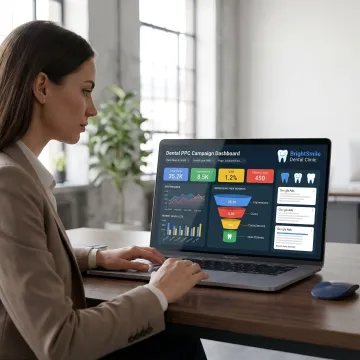 Dental PPC campaign dashboard and clinic marketing strategy