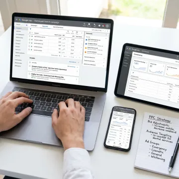 Dental marketing specialist planning paid search campaigns
