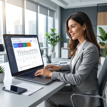 SEO strategist reviewing website performance in Kitchener