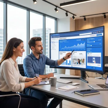 Team optimizing Facebook PPC campaigns