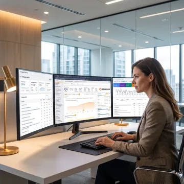 SEO strategist reviewing AI search visibility data