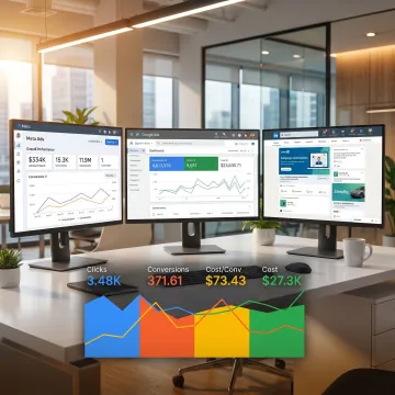 PPC campaign dashboard with analytics reporting
