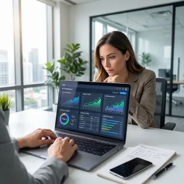 SEO strategist reviewing Calgary search performance