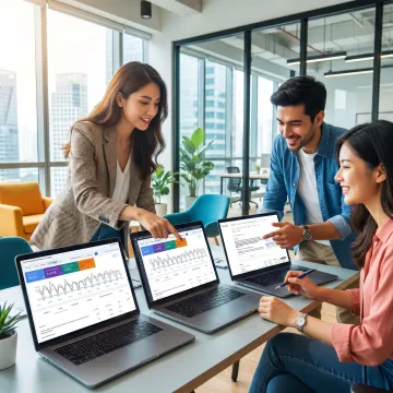 Team planning AI search optimization strategy