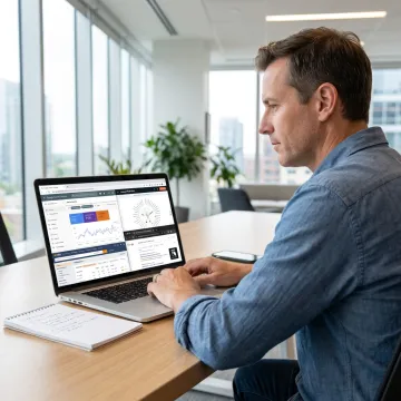 SEO strategist reviewing organic search performance