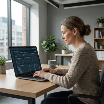 Marketing strategist reviewing SEO audit