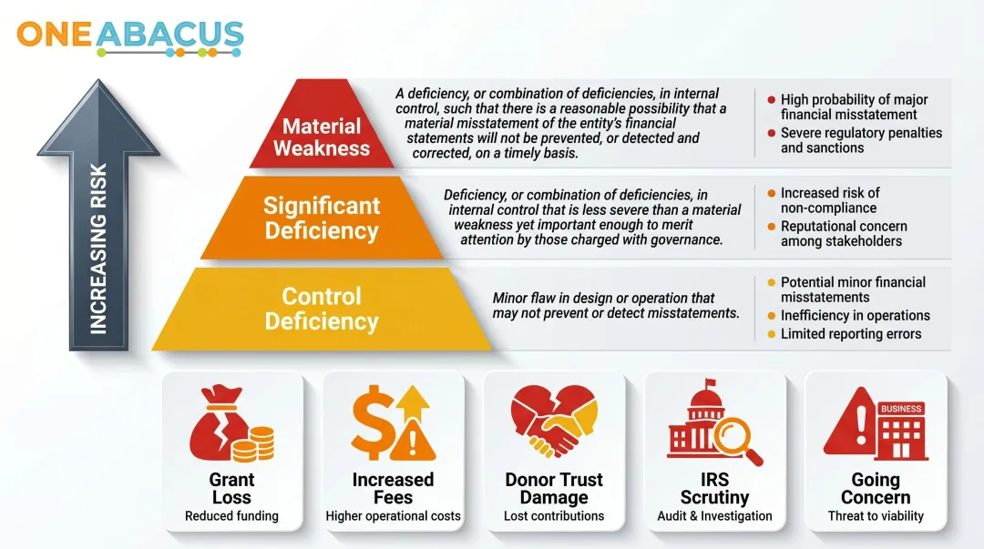 Escalating audit deficiency severity levels and downstream consequences for nonprofits