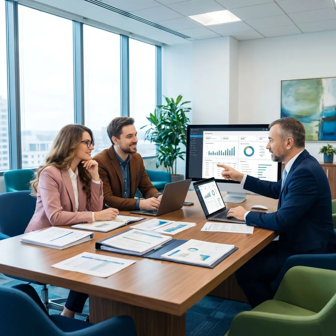 Consultant reviewing nonprofit accounting software setup
