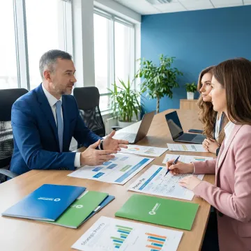 Consultant guiding nonprofit organizational planning