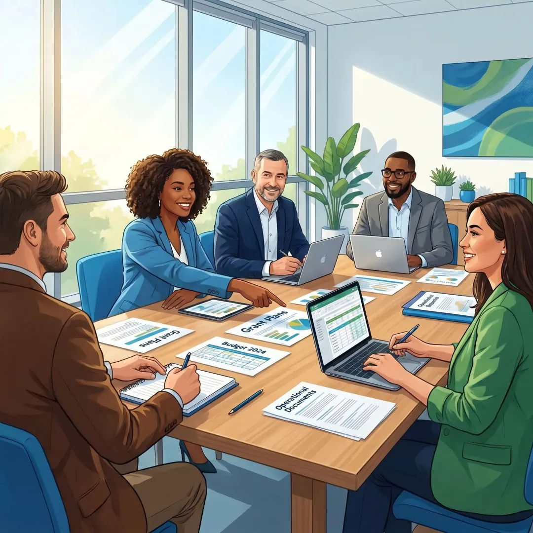 Nonprofit financial planning and grant readiness meeting