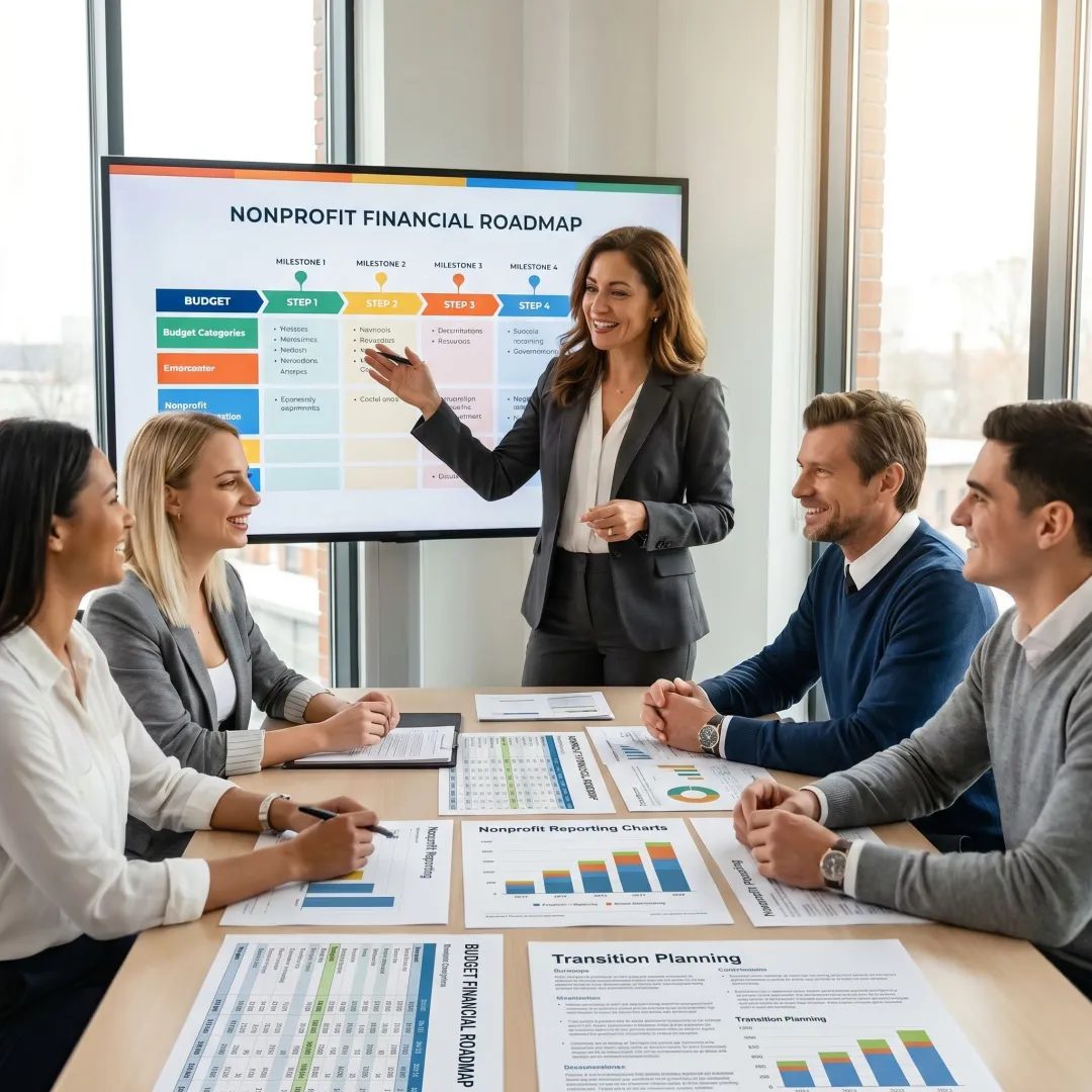 Interim CFO reviewing nonprofit finance process