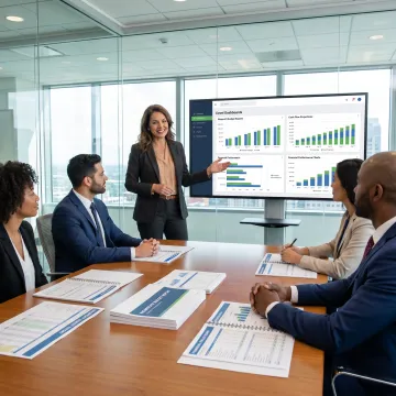 Advisor reviewing nonprofit financial reports