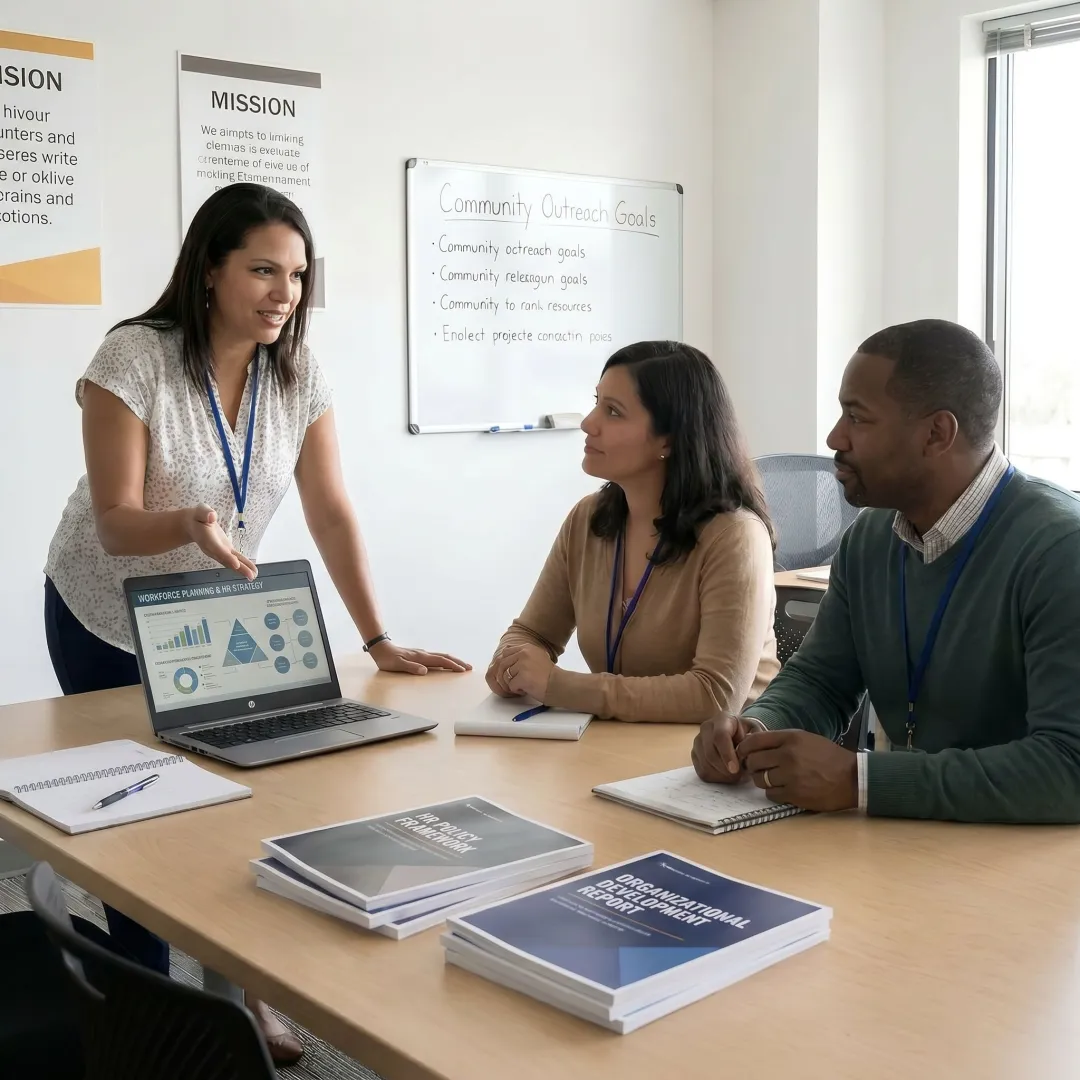 Nonprofit HR strategy planning session