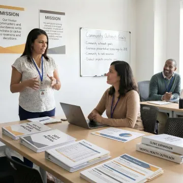 Grant strategy planning for a health and human services nonprofit