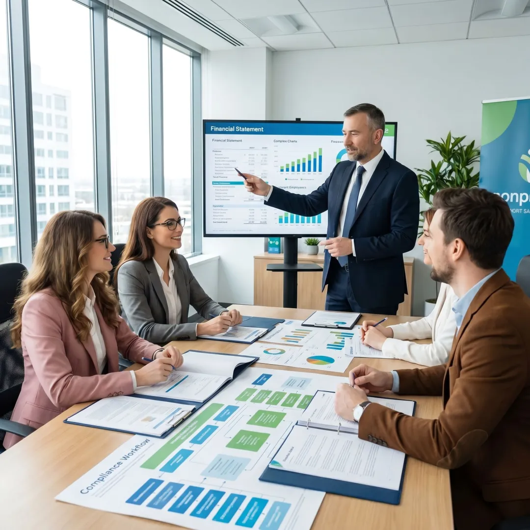 Advisor reviewing nonprofit compliance systems