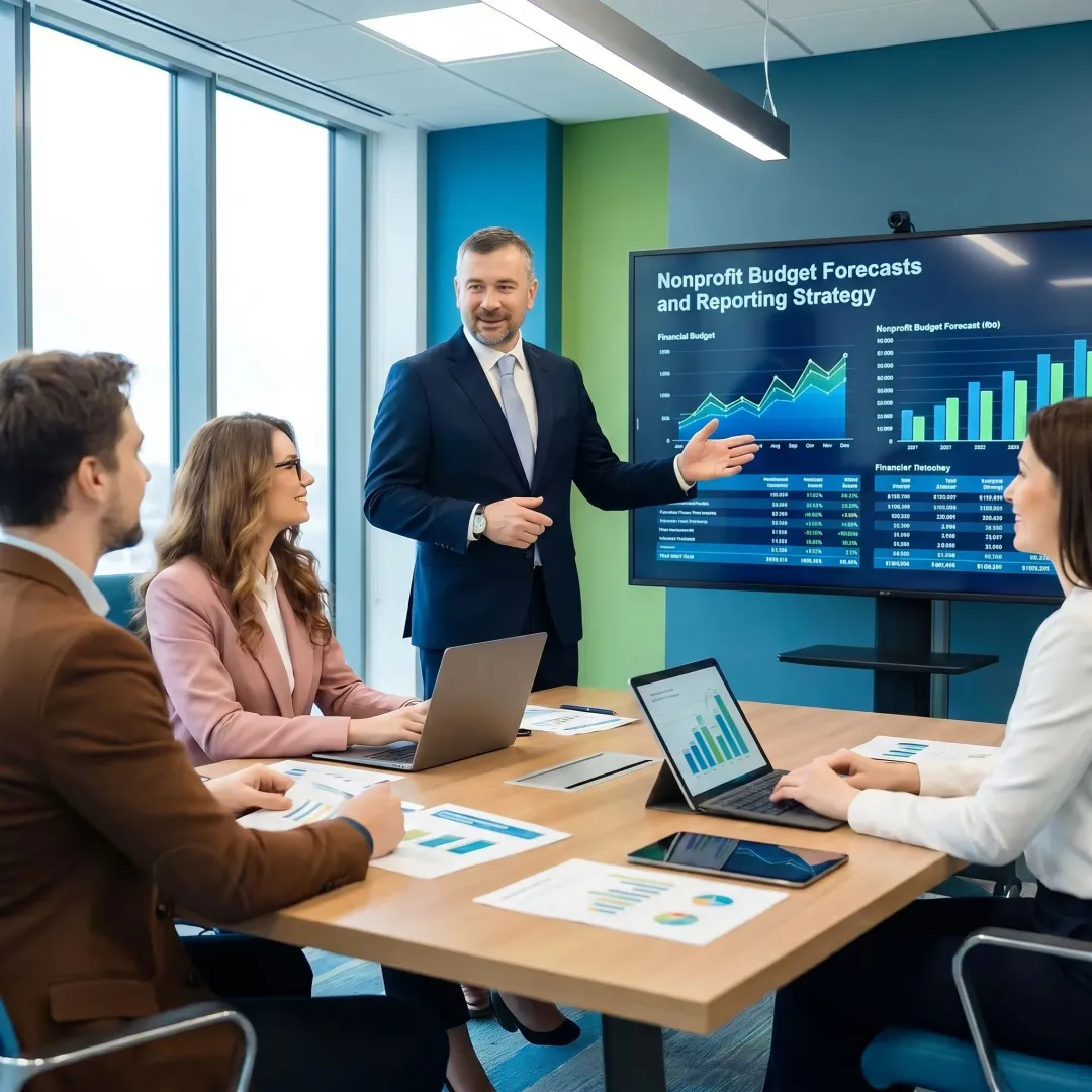 Advisor reviewing nonprofit financial strategy