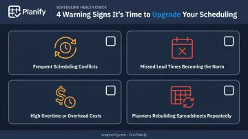 Four warning signs indicating manufacturers need APS scheduling software