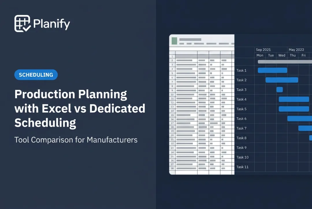 Production Planning with Excel vs Dedicated Scheduling