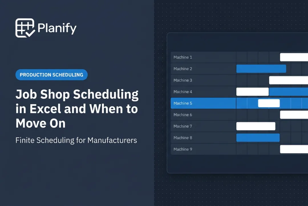 Job Shop Scheduling in Excel and When to Move On