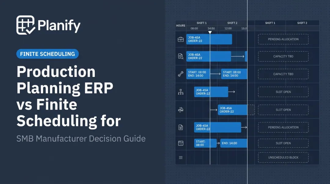 Production Planning ERP vs Finite Scheduling for