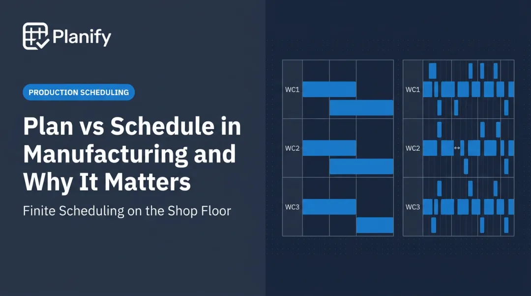 Plan vs Schedule in Manufacturing and Why It Matters