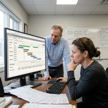 Manufacturing production planning software dashboard