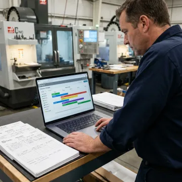Finite scheduler software on a manufacturing shop floor
