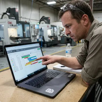 Planner using production scheduling software